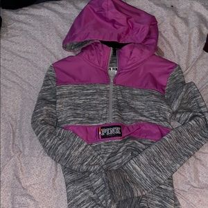 PINK Long-Sleeve Quarter-ZipUp